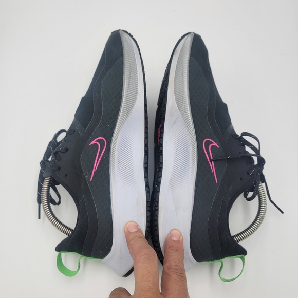 Nike Air Zoom Pegasus 37 Shield Black Pink Blast 2020 - Size 10 Sneakers Shoe - Picture 5 of 9